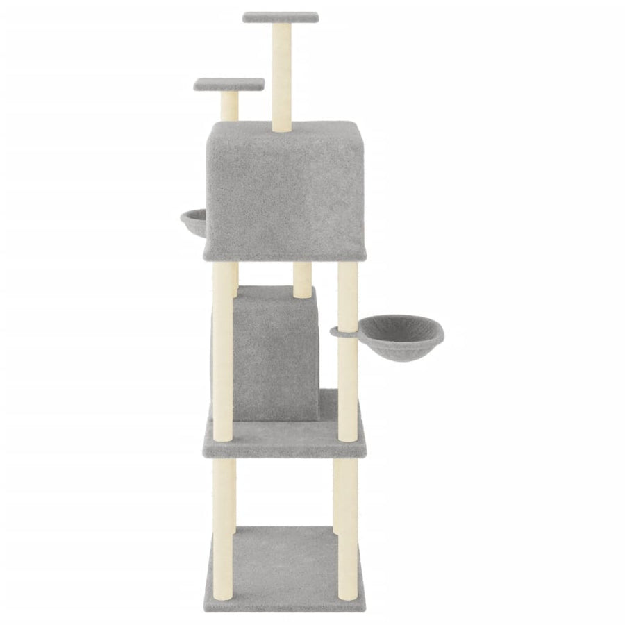 Kattenmeubel Met Sisal Krabpalen 180 Cm Lichtgrijs