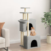 Kattenmeubel 122 cm donkergrijs sisal