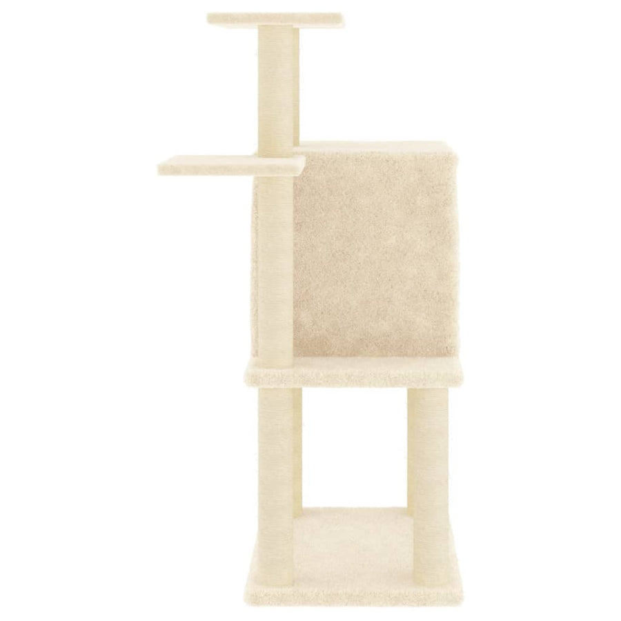 Kattenmeubel Met Sisal Krabpalen 97 Cm Kleurig Crème