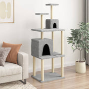 Cat Tree with Sisal Scratching Posts 167 cm Light Grey