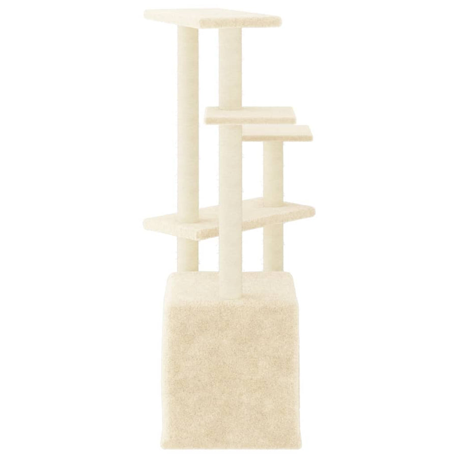 Kattenmeubel Met Sisal Krabpalen 107,5 Cm Kleurig Crème