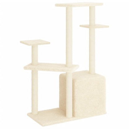 Kattenmeubel Met Sisal Krabpalen 107,5 Cm Kleurig Crème