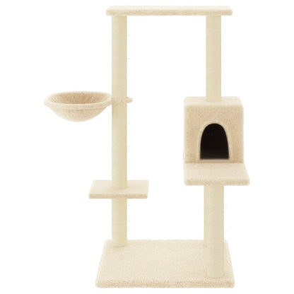Kattenmeubel Met Sisal Krabpalen 95 Cm Kleurig Crème