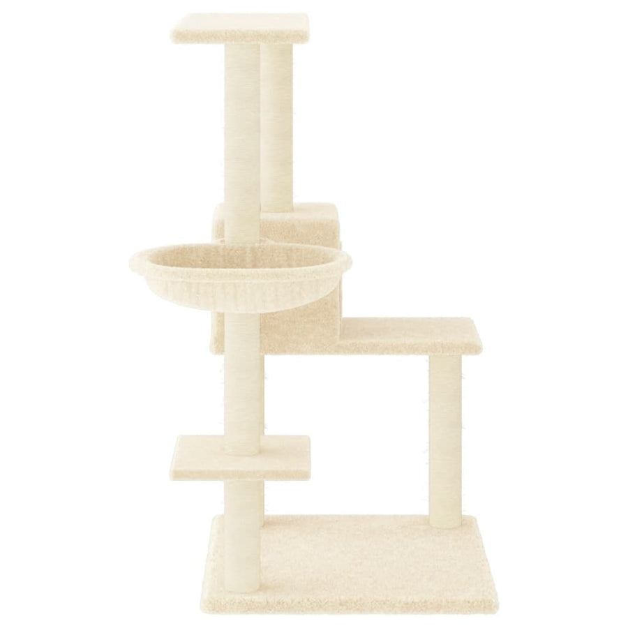 Kattenmeubel Met Sisal Krabpalen 95 Cm Kleurig Crème