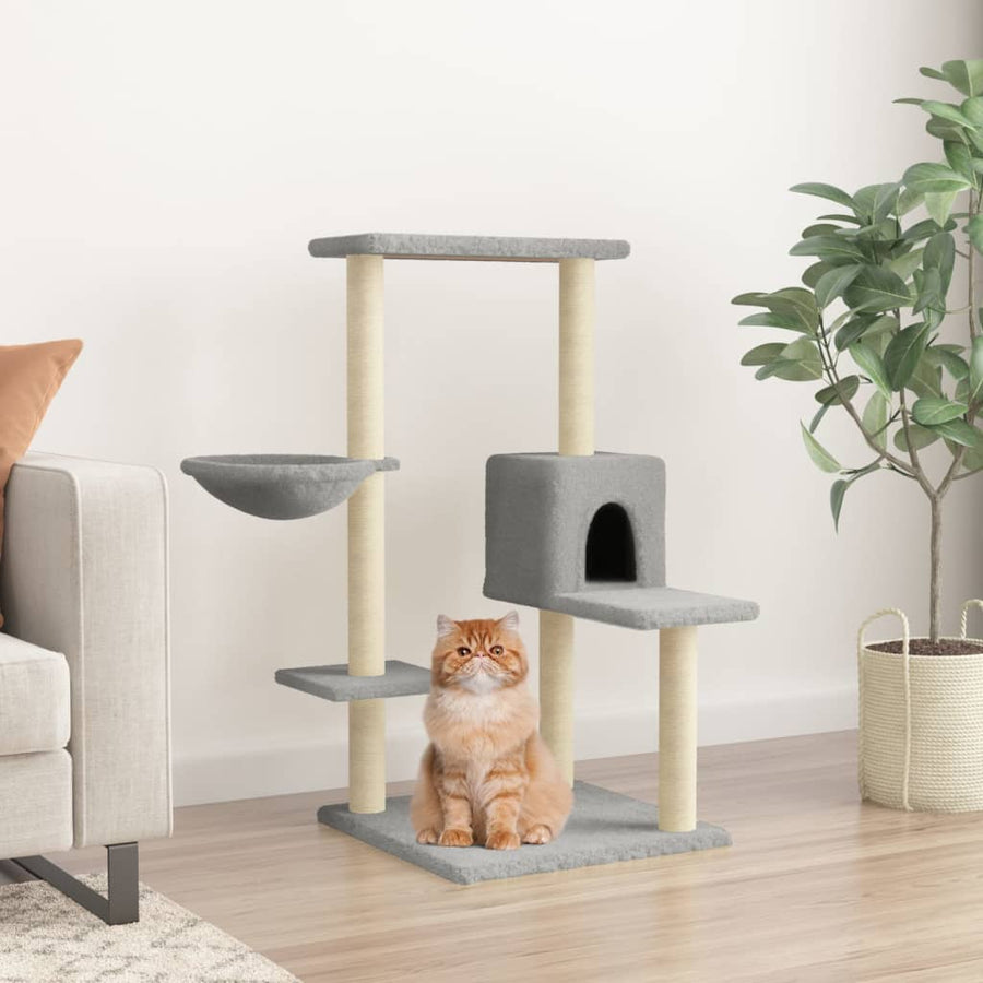 Kattenmeubel Met Sisal Krabpalen 95 Cm Crèmekleurig