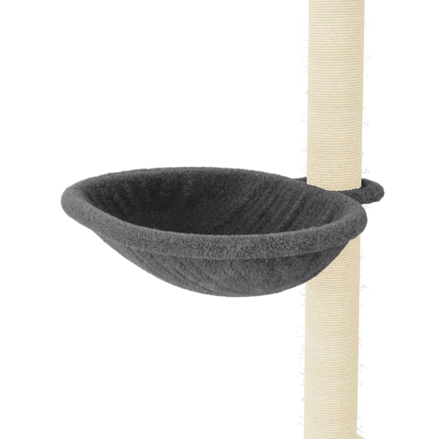 Kattenmeubel met sisal krabpalen 95 cm donkergrijs Donkergrijs