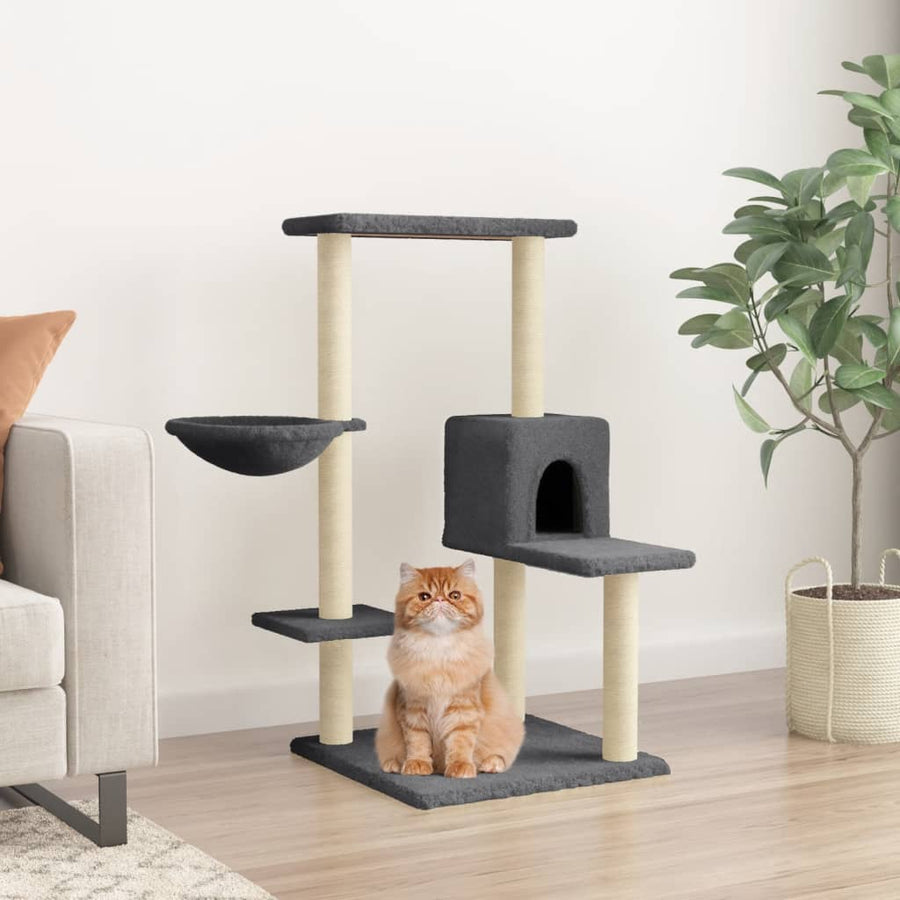 Kattenmeubel Met Sisal Krabpalen 95 Cm Crèmekleurig