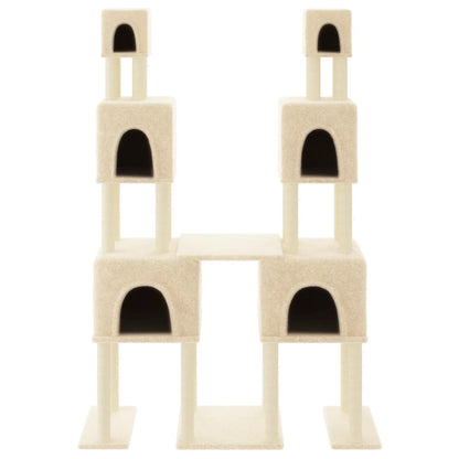 Kattenmeubel Met Sisal Krabpalen 199 Cm Kleurig Crème