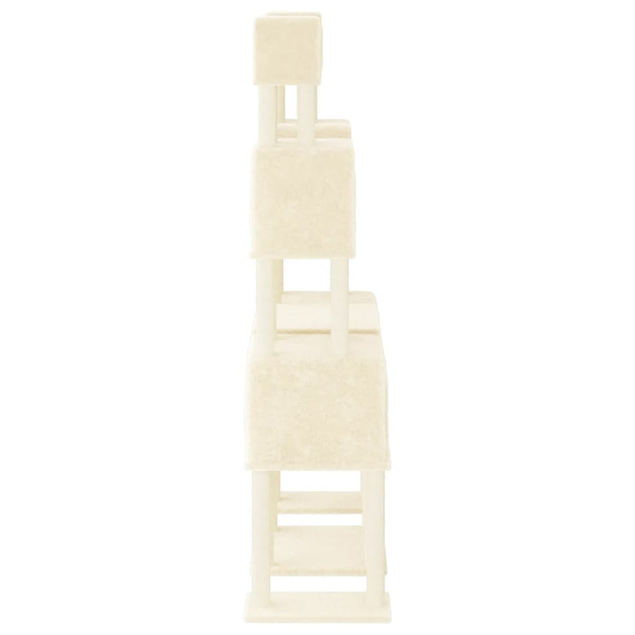 Kattenmeubel Met Sisal Krabpalen 199 Cm Kleurig Crème