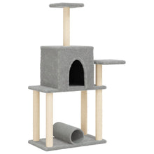 Kattenmeubel Met Sisal Krabpalen 122 Cm Lichtgrijs