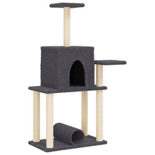 Kattenmeubel Met Sisal Krabpalen 122 Cm Donkergrijs