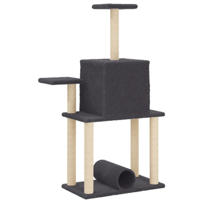 Kattenmeubel Met Sisal Krabpalen 122 Cm Donkergrijs
