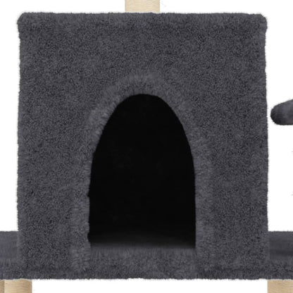 Kattenmeubel Met Sisal Krabpalen 122 Cm Donkergrijs