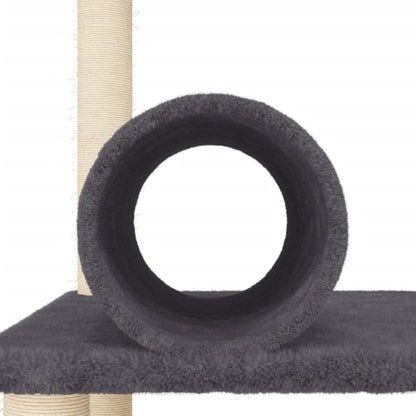 Kattenmeubel Met Sisal Krabpalen 136 Cm Donkergrijs