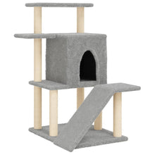 Kattenmeubel Met Sisal Krabpalen 97 Cm Lichtgrijs