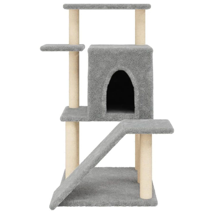 Kattenmeubel Met Sisal Krabpalen 97 Cm Lichtgrijs
