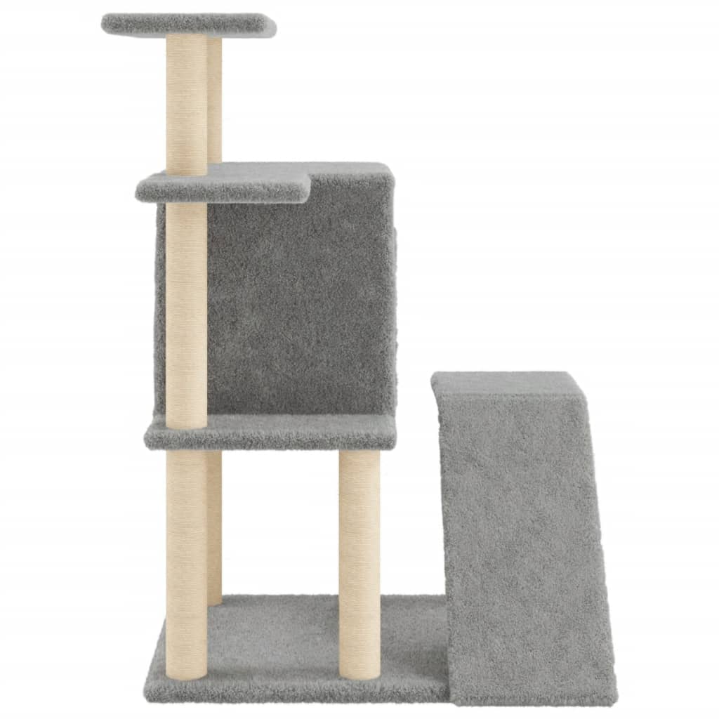 Kattenmeubel Met Sisal Krabpalen 97 Cm Lichtgrijs