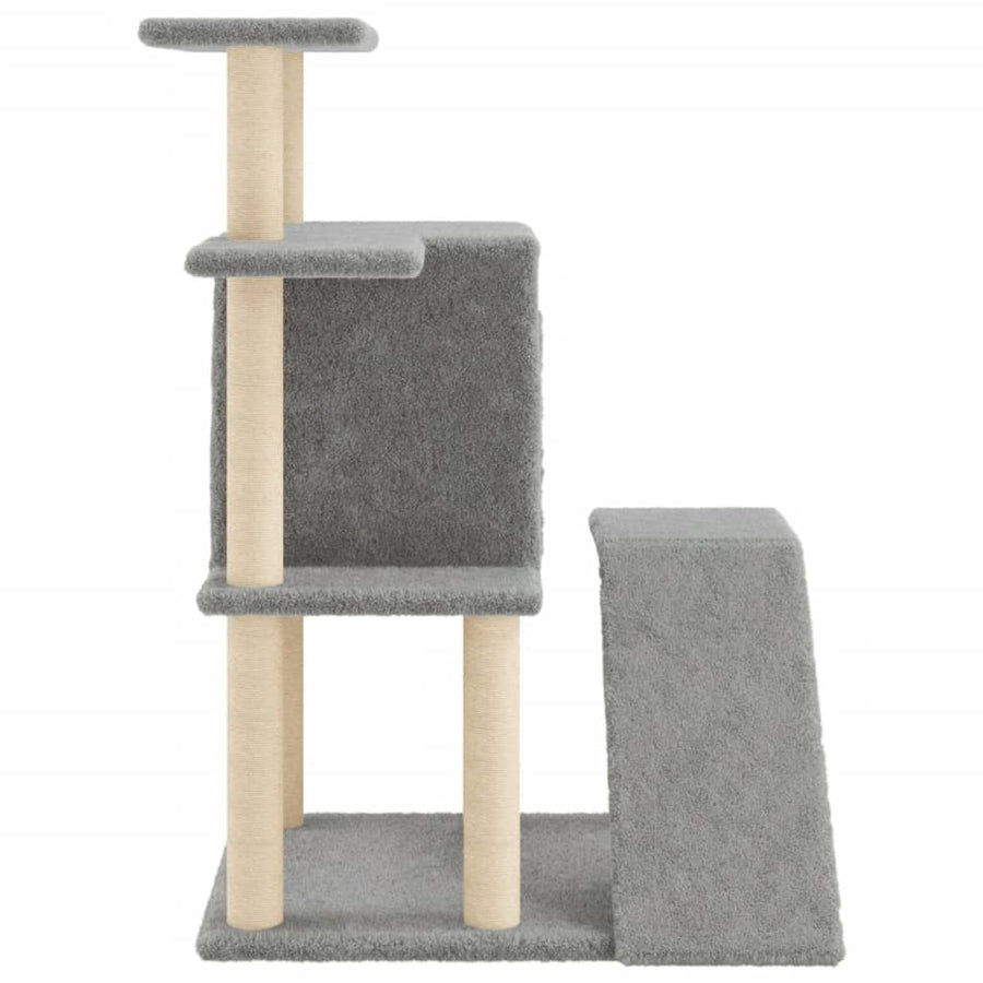 Kattenmeubel Met Sisal Krabpalen 97 Cm Lichtgrijs