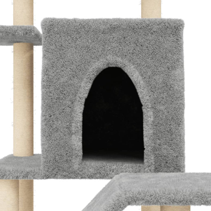 Kattenmeubel Met Sisal Krabpalen 97 Cm Lichtgrijs