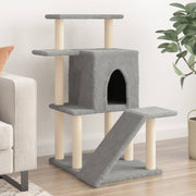 Kattenmeubel 97 cm lichtgrijs sisal krabpalen