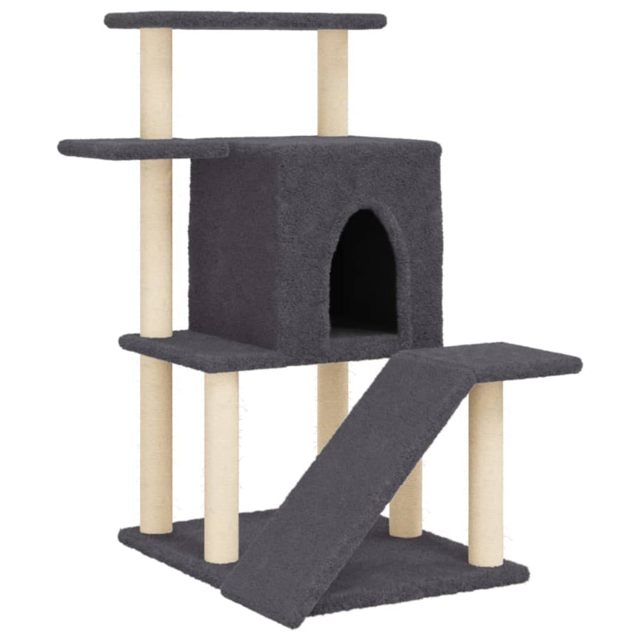 Kattenmeubel Met Sisal Krabpalen 97 Cm Donkergrijs