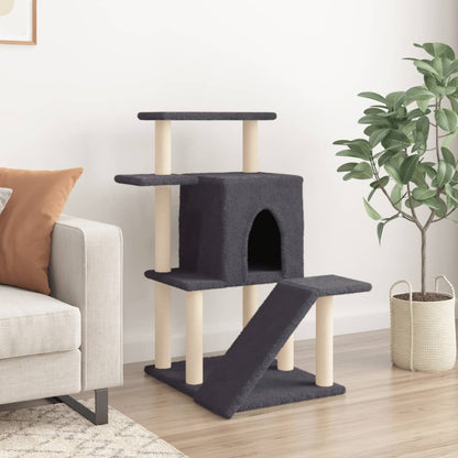 Kattenmeubel Met Sisal Krabpalen 97 Cm Donkergrijs