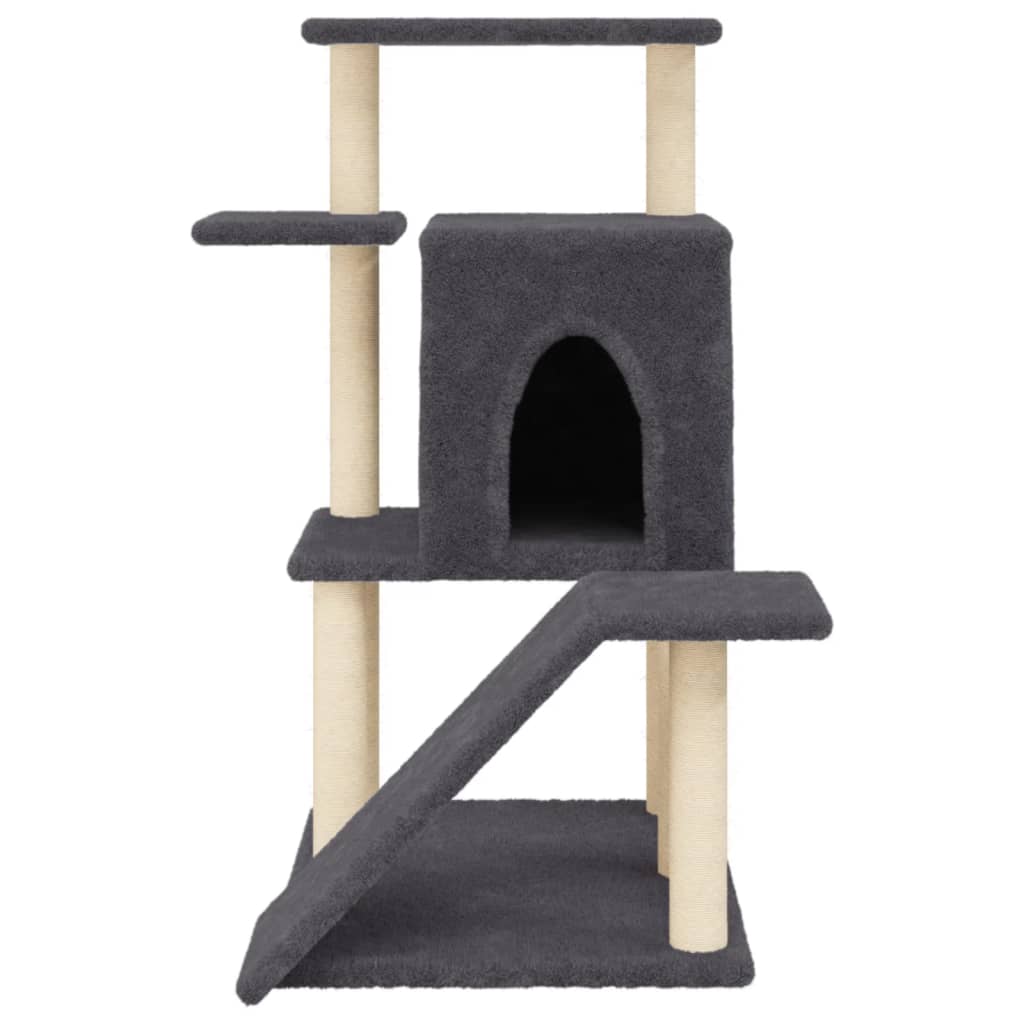 Kattenmeubel Met Sisal Krabpalen 97 Cm Donkergrijs