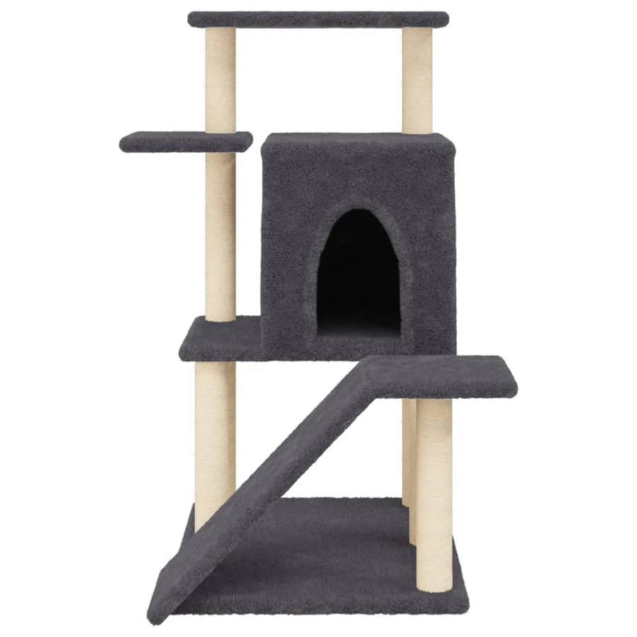 Kattenmeubel Met Sisal Krabpalen 97 Cm Donkergrijs