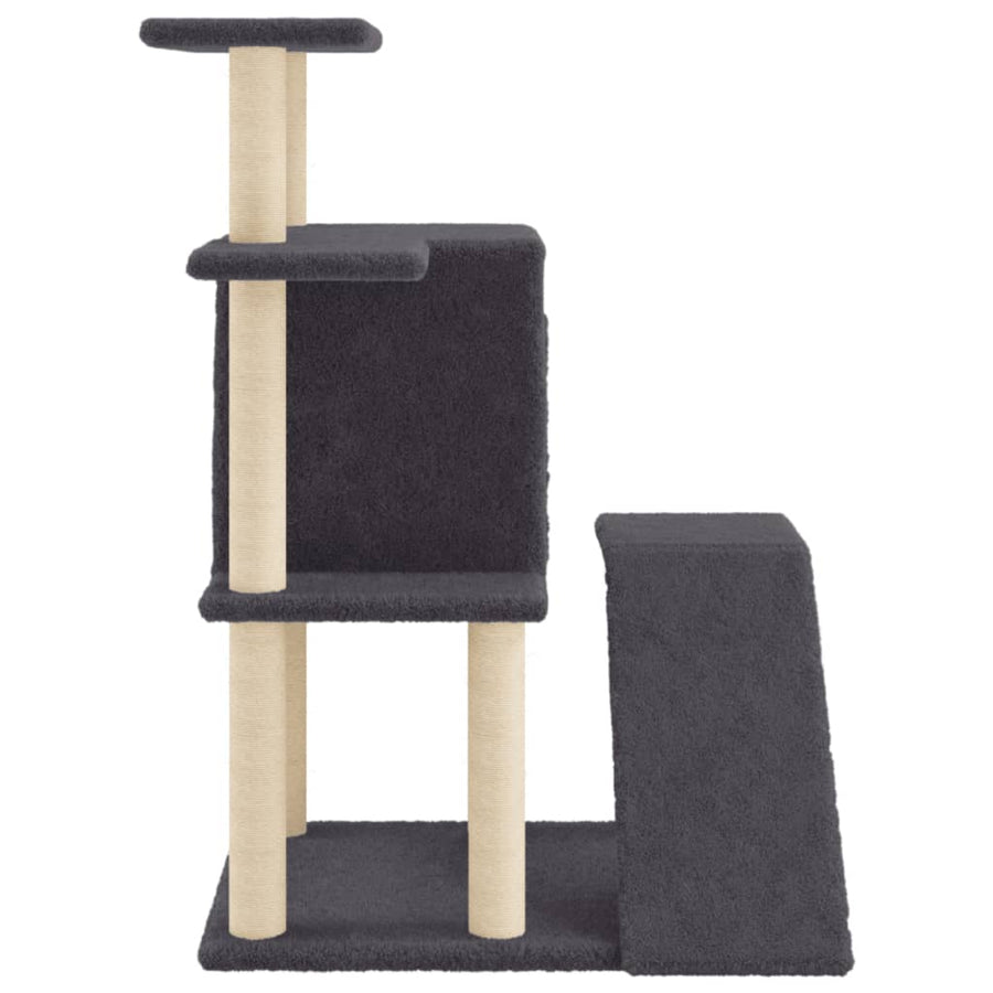 Kattenmeubel Met Sisal Krabpalen 97 Cm Donkergrijs