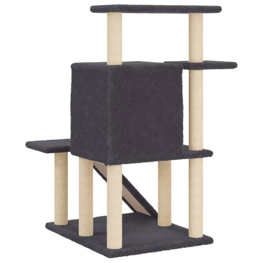 Kattenmeubel Met Sisal Krabpalen 97 Cm Donkergrijs