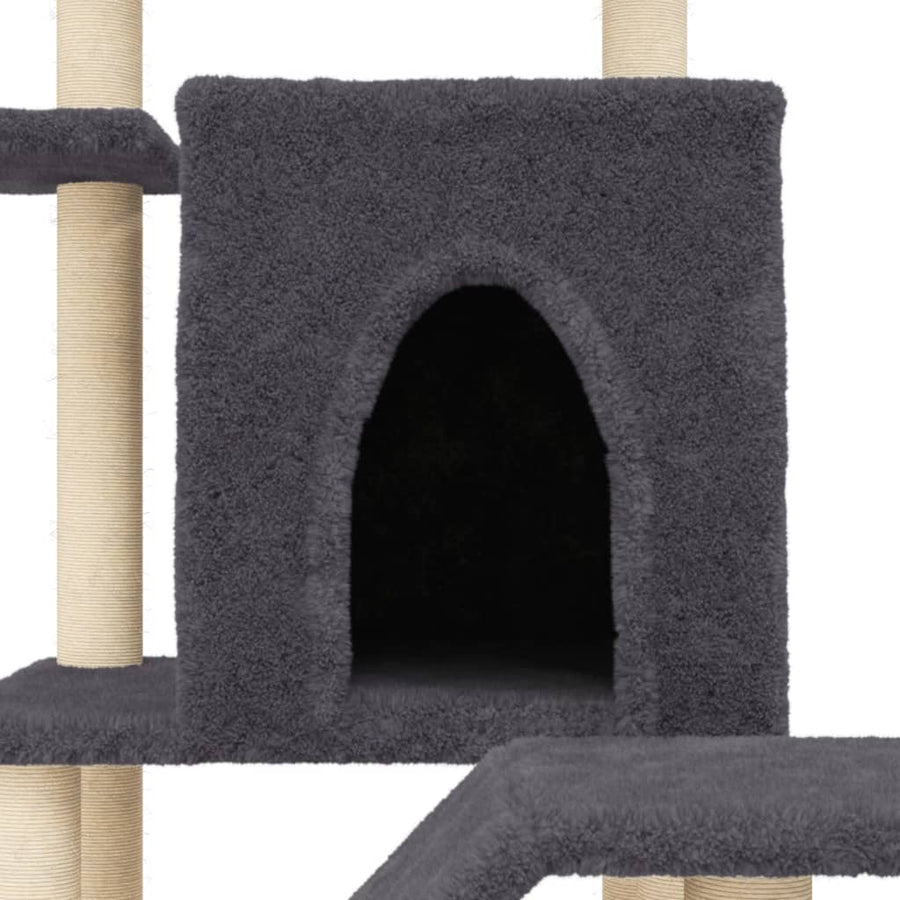 Kattenmeubel Met Sisal Krabpalen 97 Cm Donkergrijs