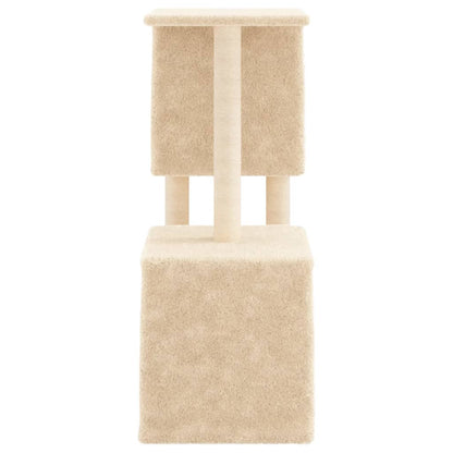 Kattenmeubel Met Sisal Krabpalen 86 Cm Kleurig Crème