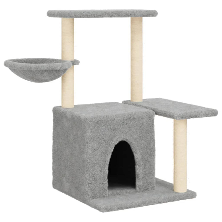 Kattenmeubel Met Sisal Krabpalen 83 Cm Lichtgrijs