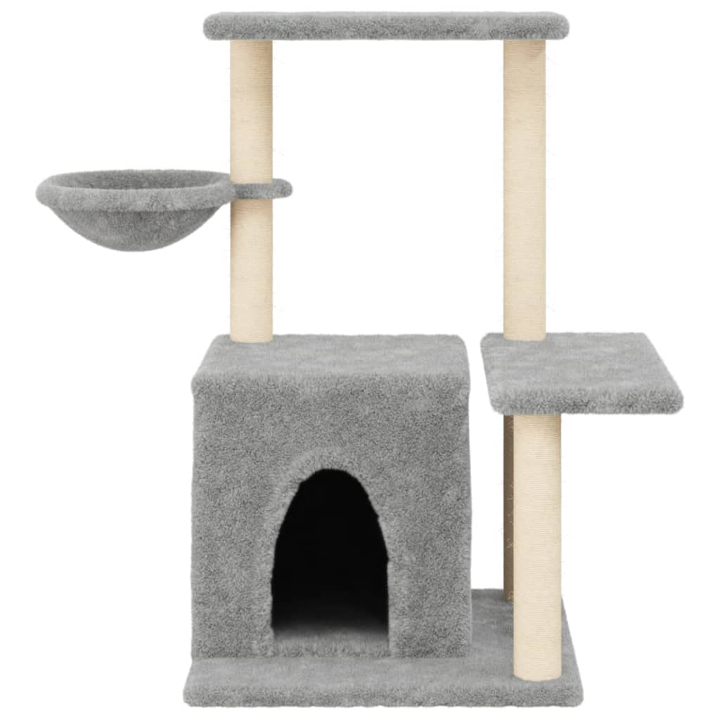 Kattenmeubel Met Sisal Krabpalen 83 Cm Lichtgrijs
