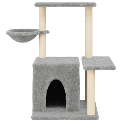 Kattenmeubel Met Sisal Krabpalen 83 Cm Lichtgrijs