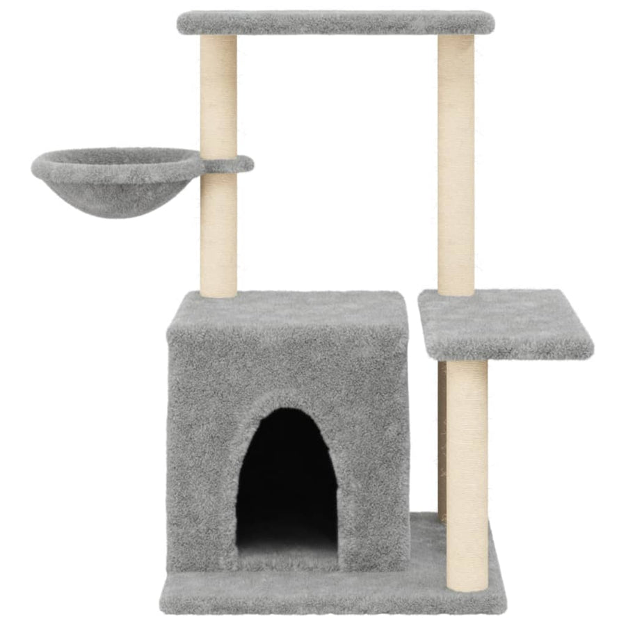 Kattenmeubel Met Sisal Krabpalen 83 Cm Lichtgrijs