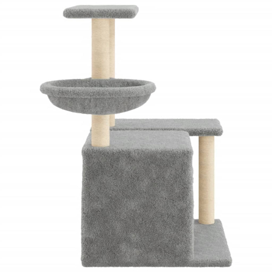 Kattenmeubel Met Sisal Krabpalen 83 Cm Lichtgrijs