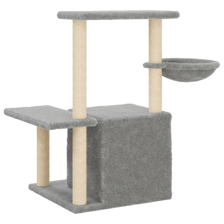 Kattenmeubel Met Sisal Krabpalen 83 Cm Lichtgrijs
