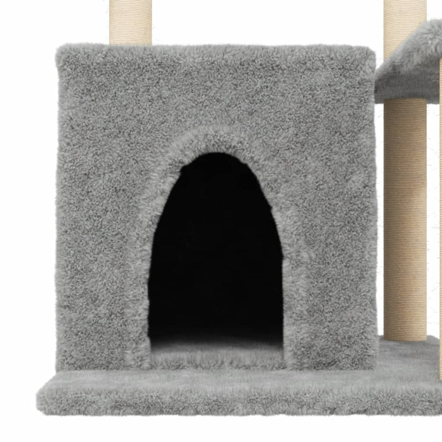 Kattenmeubel Met Sisal Krabpalen 83 Cm Lichtgrijs