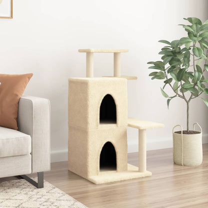 Kattenmeubel Met Sisal Krabpalen 97 Cm Crèmekleurig