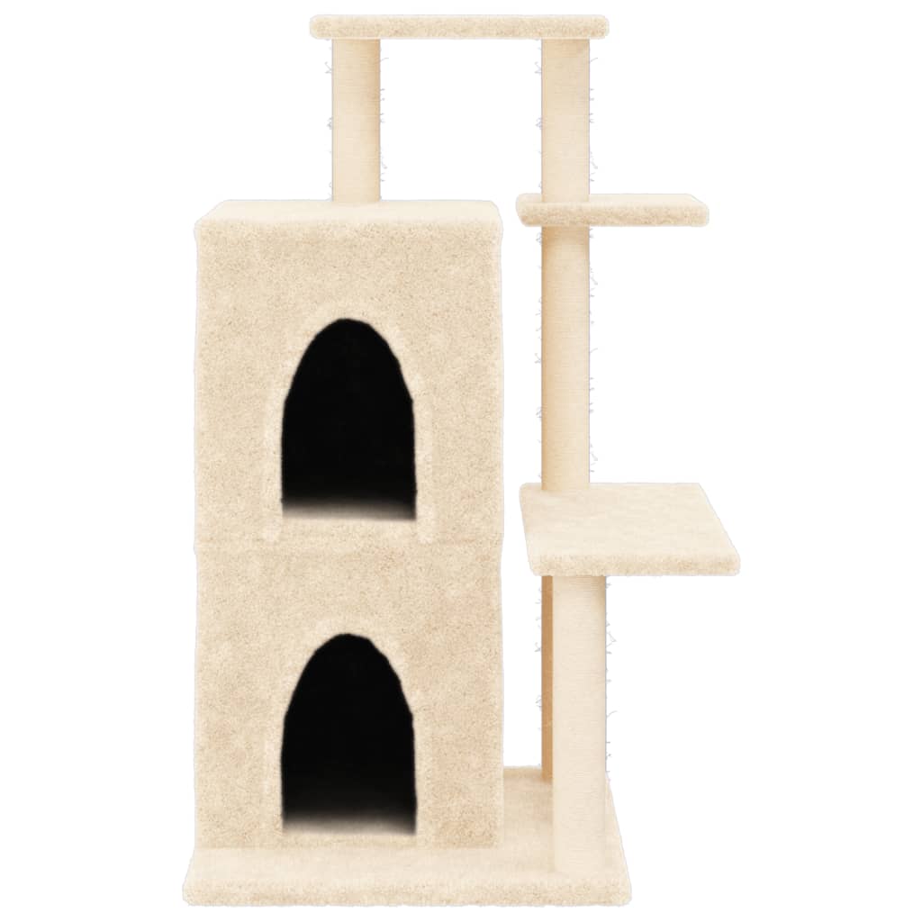 Kattenmeubel Met Sisal Krabpalen 97 Cm Crèmekleurig