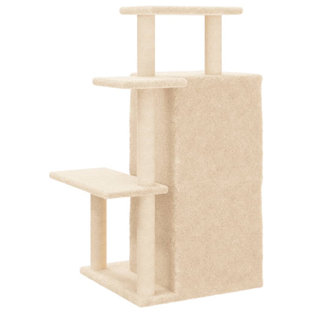 Kattenmeubel Met Sisal Krabpalen 97 Cm Crèmekleurig
