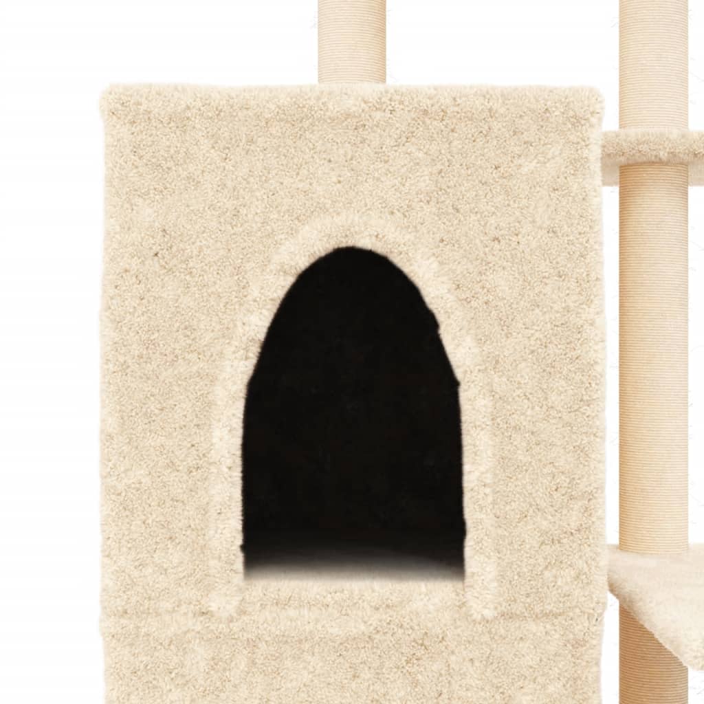 Kattenmeubel Met Sisal Krabpalen 97 Cm Crèmekleurig