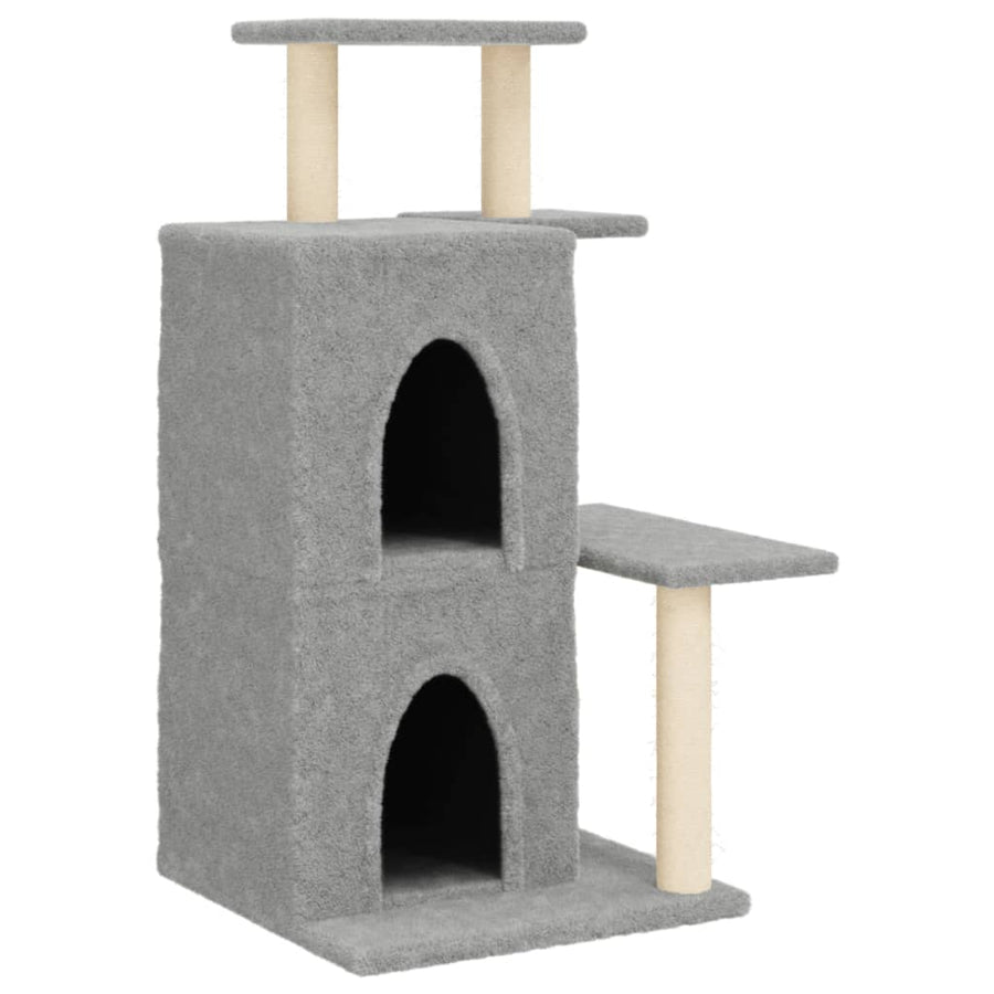 Kattenmeubel Met Sisal Krabpalen 97 Cm Lichtgrijs