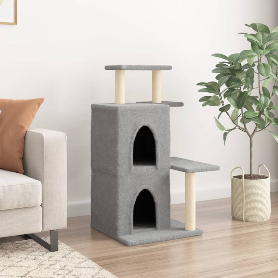 Kattenmeubel Met Sisal Krabpalen 97 Cm Lichtgrijs