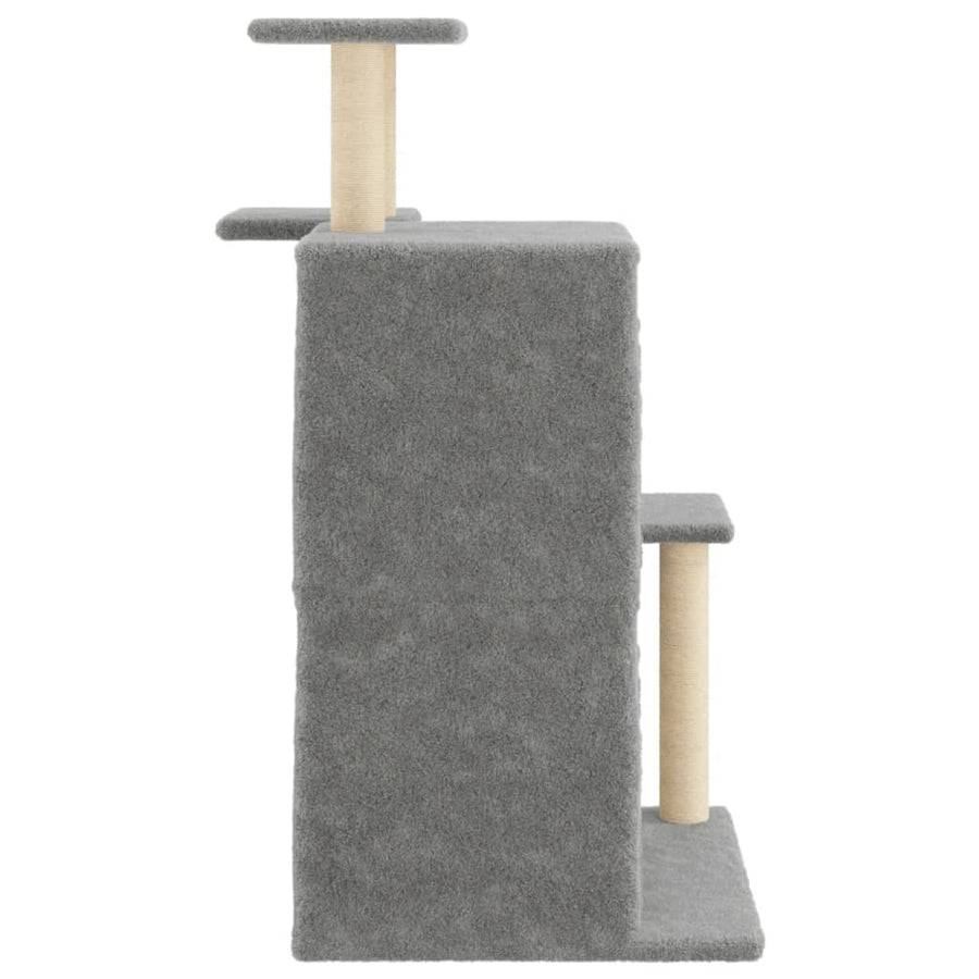 Kattenmeubel Met Sisal Krabpalen 97 Cm Lichtgrijs