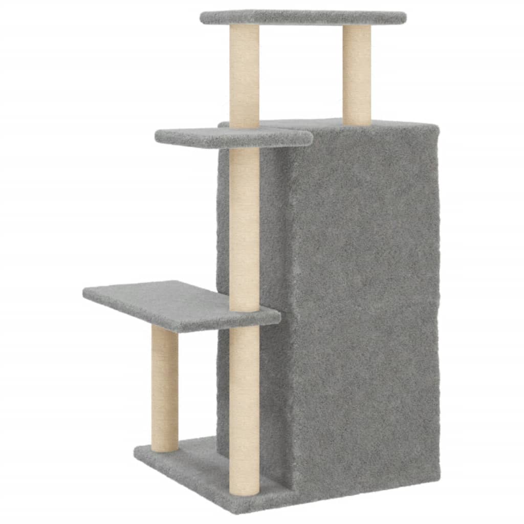 Kattenmeubel Met Sisal Krabpalen 97 Cm Lichtgrijs