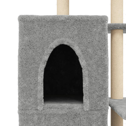Kattenmeubel Met Sisal Krabpalen 97 Cm Lichtgrijs