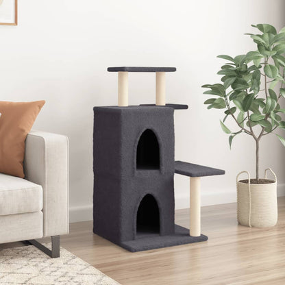 Kattenmeubel Met Sisal Krabpalen 97 Cm Donkergrijs