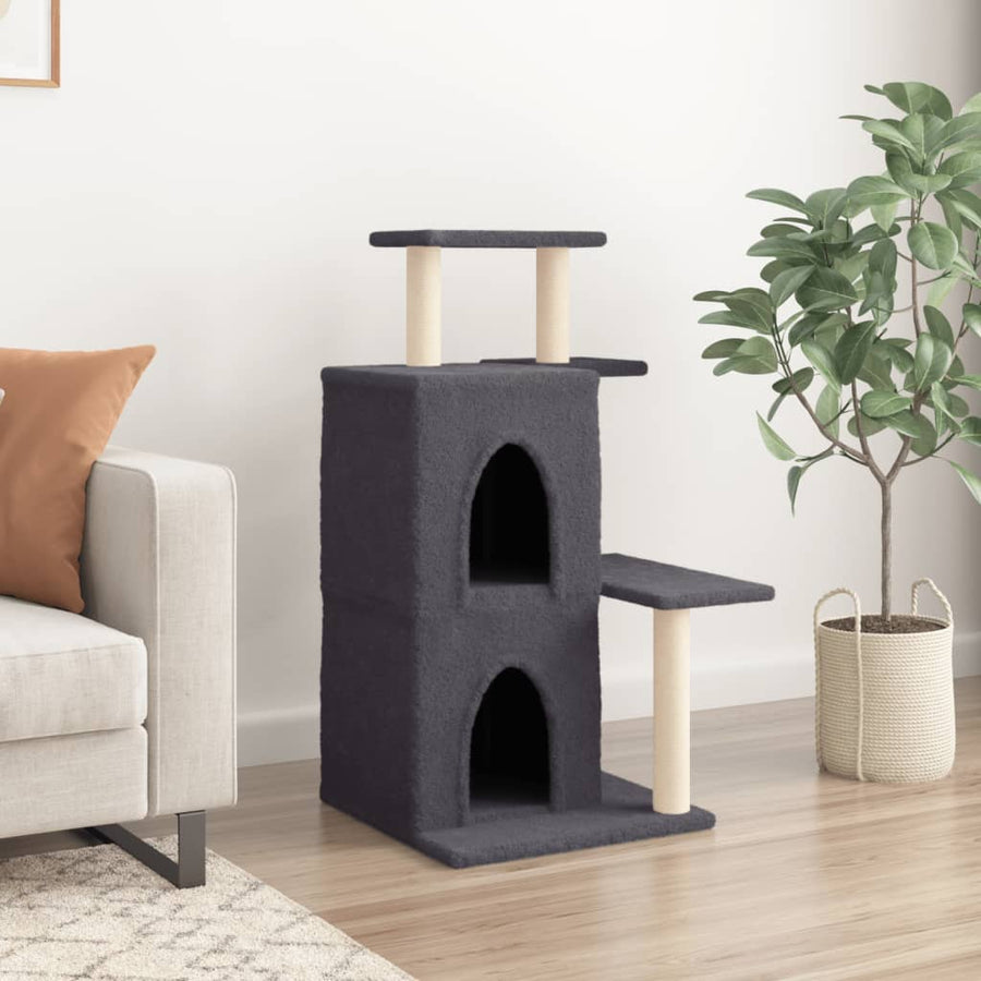 Kattenmeubel Met Sisal Krabpalen 97 Cm Donkergrijs